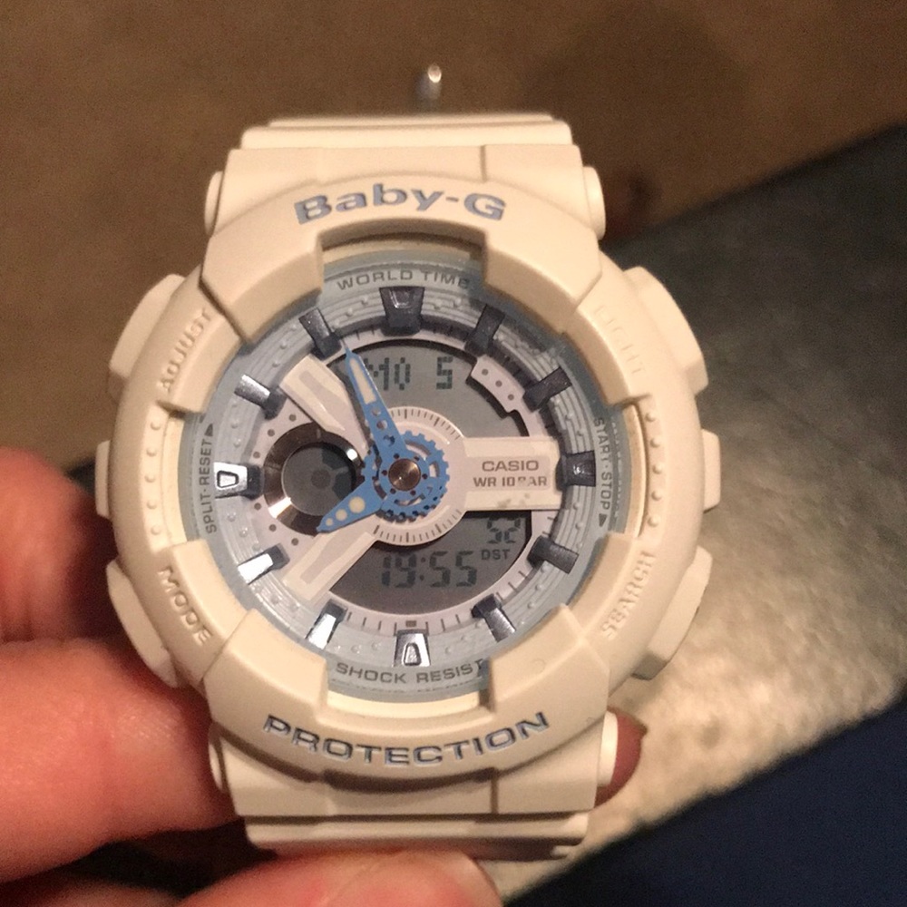 Baby G shock watch white
